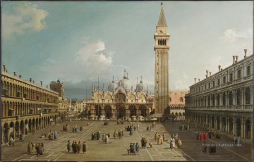 Piazza San Marco avec la basilique Canaletto Peinture à l'huile
